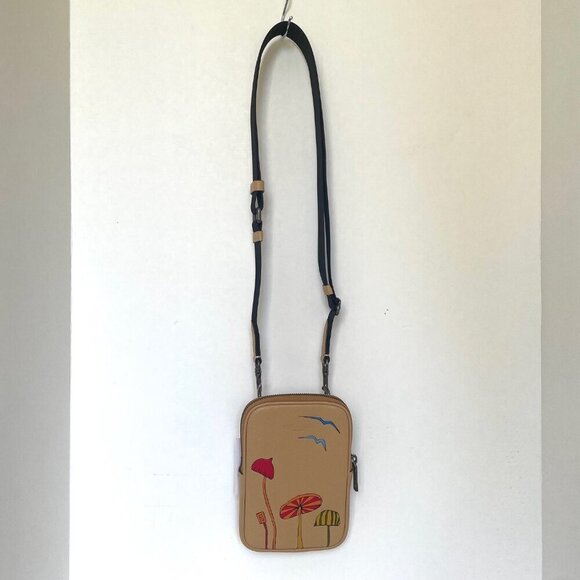 Coach X Observed By Us Aden Crossbody Bag Tan Leather Shoulder CU543 - Picture 7 of 9